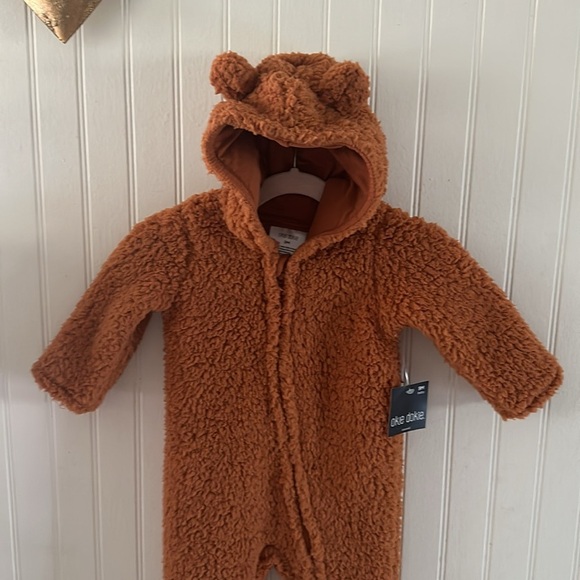 New! Okie Dokie Faux Fur Brown Onesie sz 9 mos - Picture 4 of 10